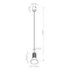 Lampa wisząca ESTRIA 1 biała/ultramaryna